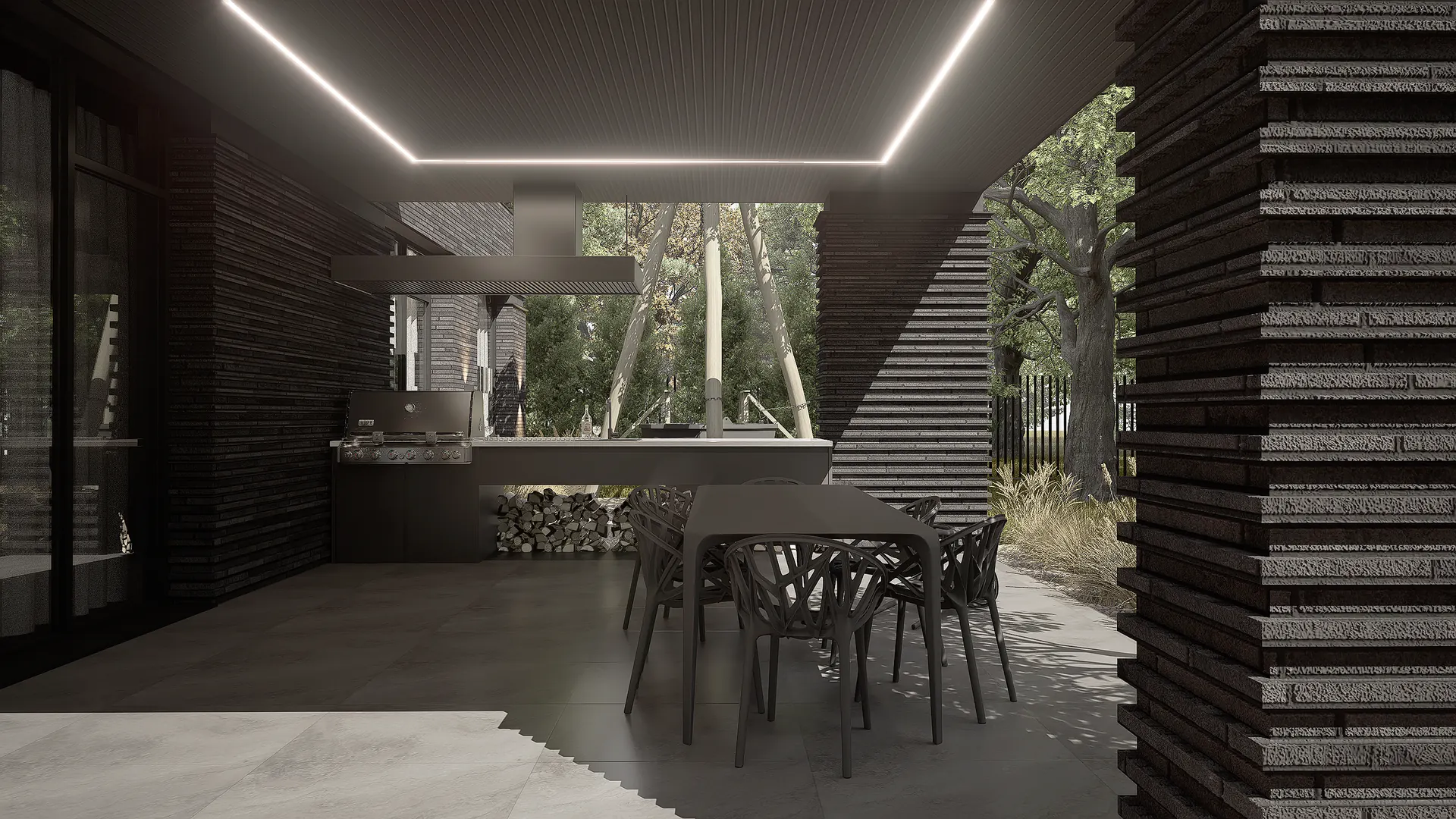 Резиденция Б в КП Pisateli Forest — архитектурные ракурсы