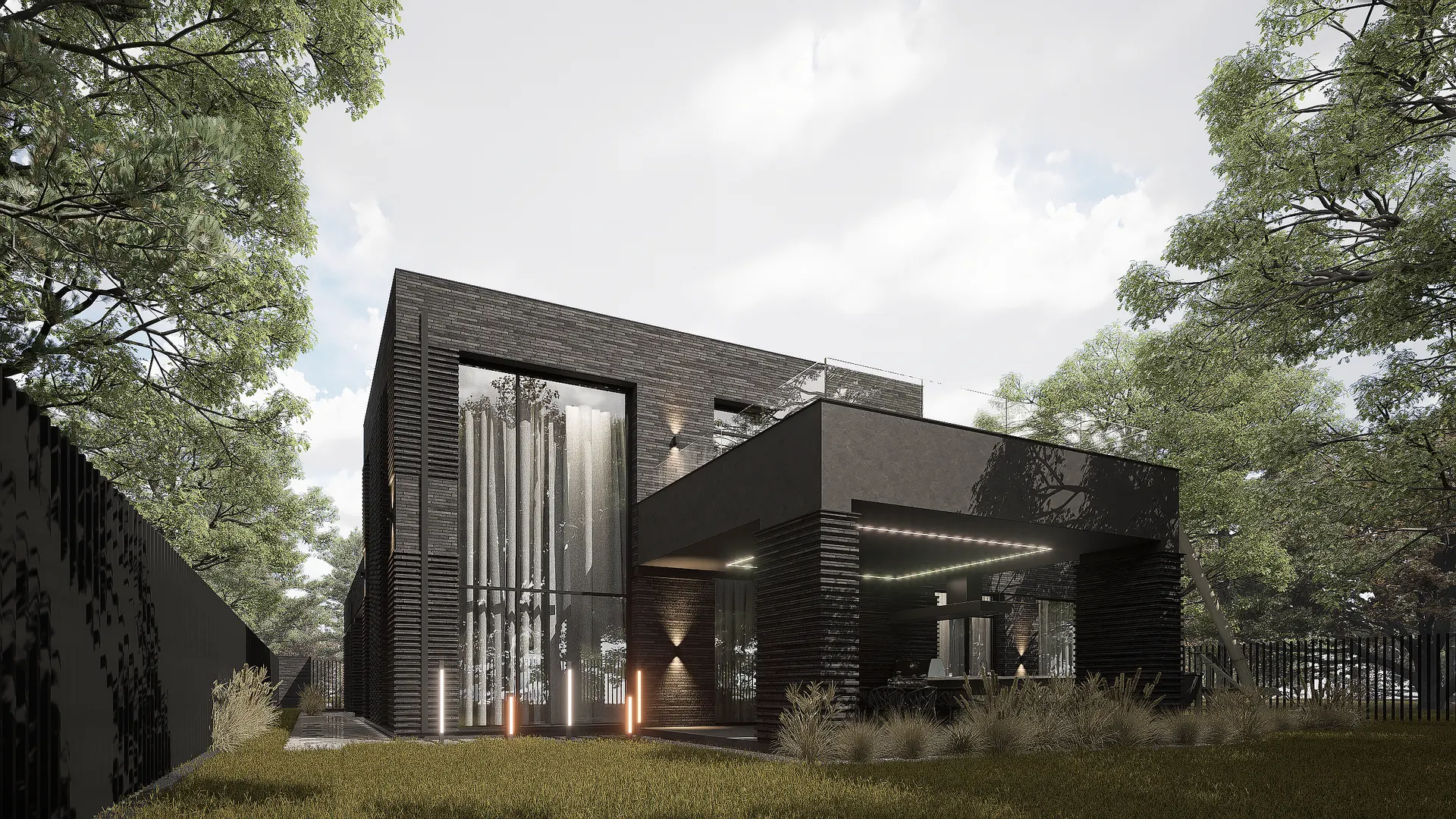 Резиденция Б в КП Pisateli Forest — архитектурные ракурсы, фото 4