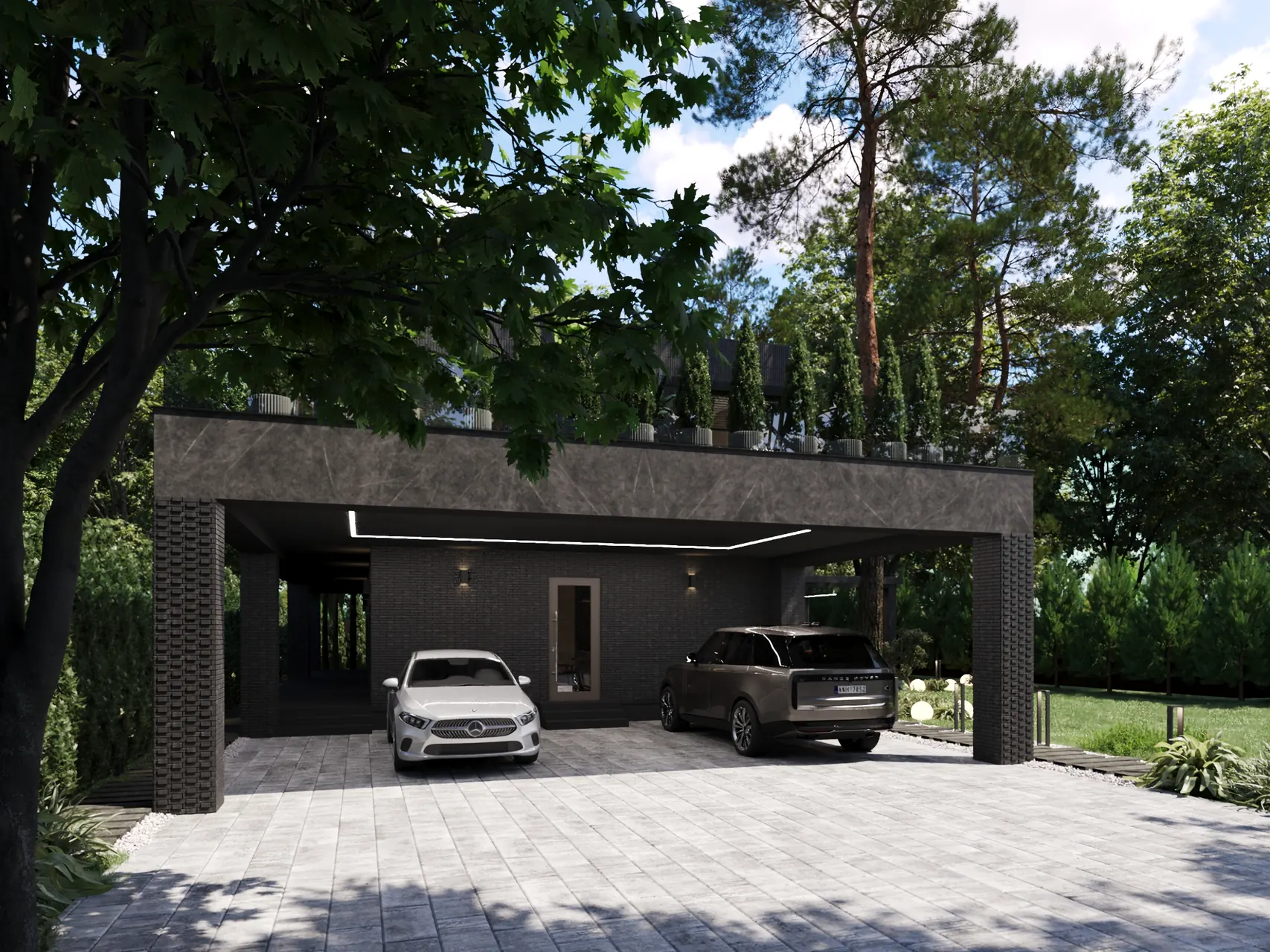 Резиденция Д в КП Pisateli Forest — архитектура и фасады, фото 2
