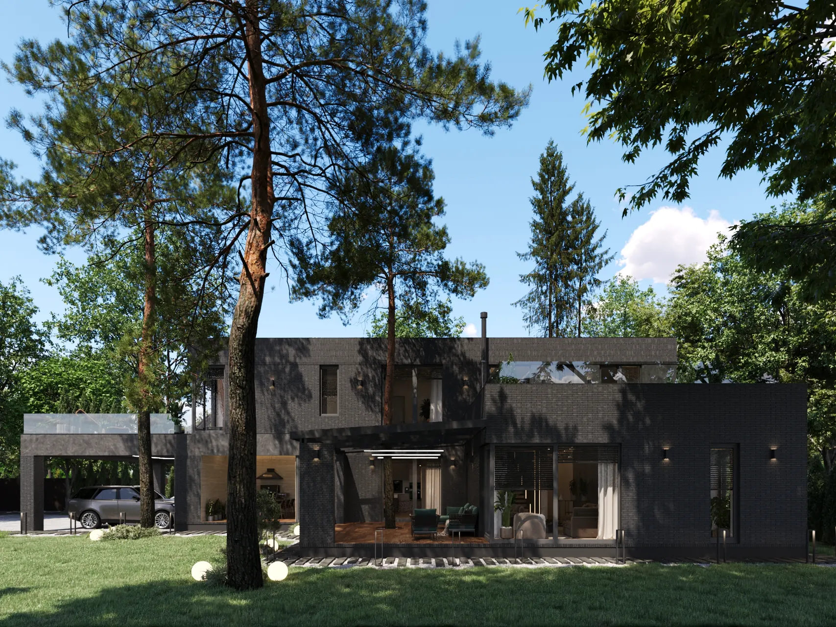 Резиденция Д в КП Pisateli Forest — архитектура и фасады, фото 3