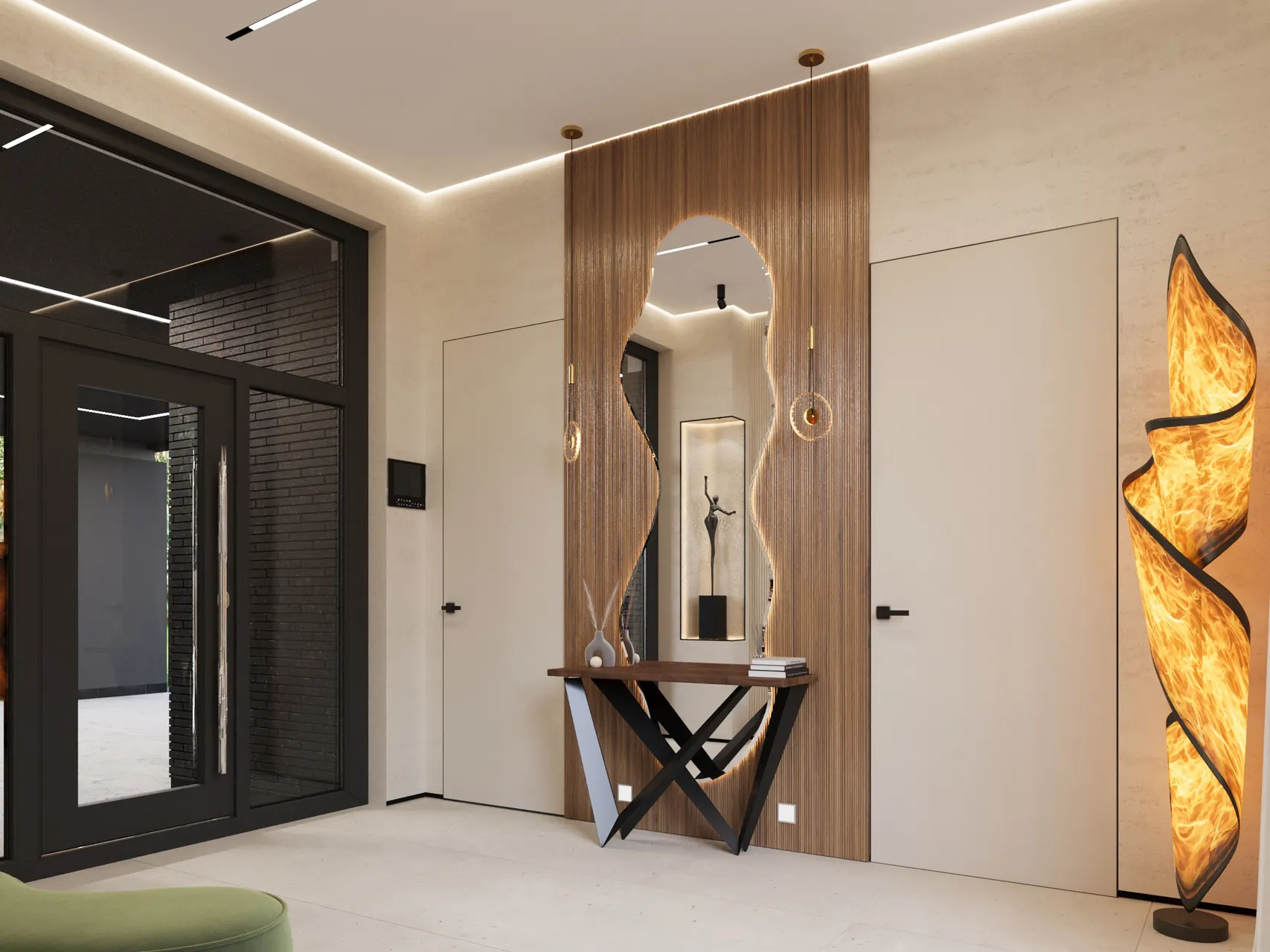 Резиденция Е в КП Pisateli Forest — холл и входная группа, фото 2