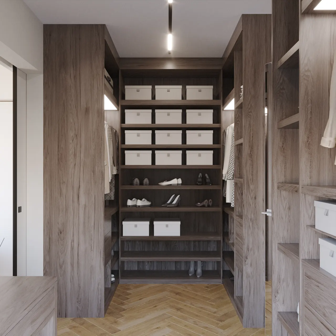 Резиденция Г в КП Pisateli Forest — гардеробные, фото 3