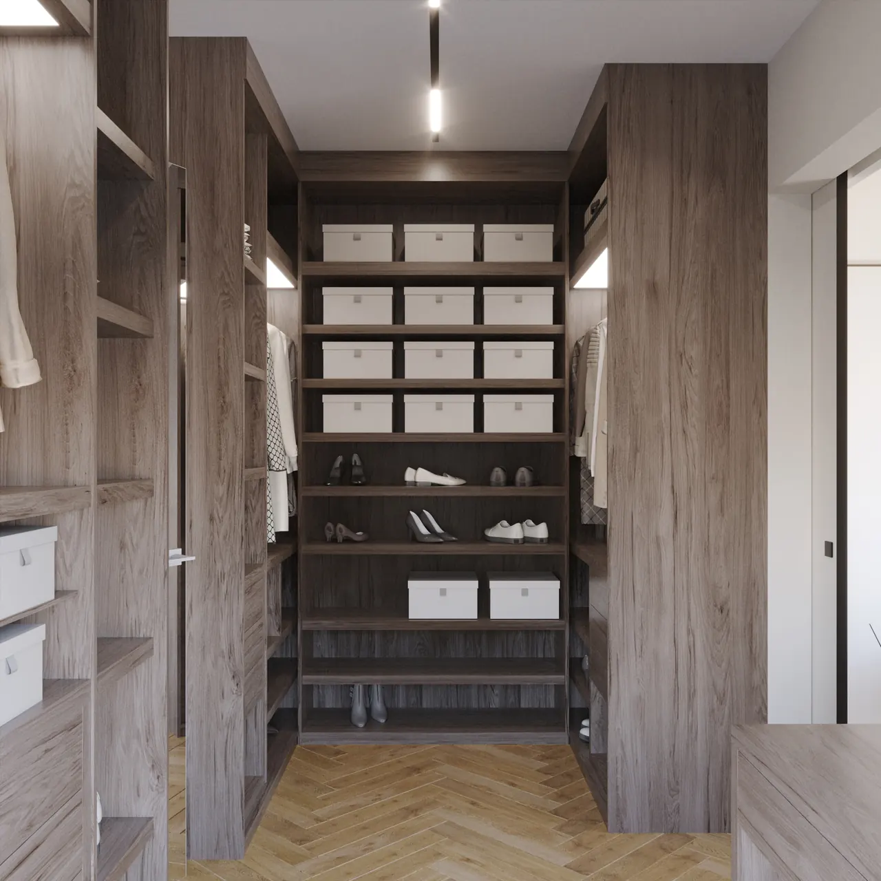 Резиденция Ж в КП Pisateli Forest — гардеробные, фото 3